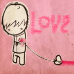 99px.ru аватар Мальчик держит на веревочке сердечко, LOVE / любовь