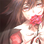 99px.ru аватар Алиса Баскервилль / Alice Baskerville из аниме Сердца Пандоры / Pandora Hearts с розой в руке