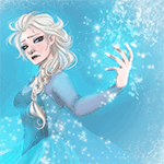 99px.ru аватар Героиня мультфильма Холодное сердце / Frozen Эльза / Elsa, окруженная волшебным сиянием
