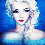 99px.ru аватар Героиня мультфильма Холодное сердце / Frozen Эльза / Elsa моргает