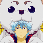 99px.ru аватар Sadaharu / Садахару жует голову Gintoki Sakata / Гинтоки Саката из аниме Gintama / Гинтама