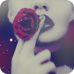 99px.ru аватар Девушка держит в губах розу