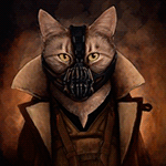 99px.ru аватар Кошка в образе Бейна / Bane из фильма Темный рыцарь: Возрождение легенды / The Dark Knight Rises