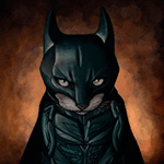 Аватар Кошка в образе Бэтмена / Batman из фильма Темный рыцарь: Возрождение легенды / The Dark Knight Rises