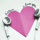 99px.ru аватар Сердце с наушниками (listen. i love you)