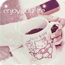 Аватар Чашка кофе в руке и надпись enjoy your life / наслаждайся жизнью