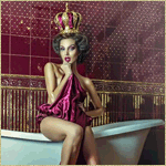 99px.ru аватар Девушка в короне сидит на краю ванны