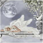 99px.ru аватар Ангел лежит на фоне луны