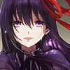 Аватар Хомура Акэми / Homura Akemi из аниме Девочка-волшебница Мадока Магика / Mahou Shoujo Madoka Magica улыбается сквозь слезы