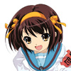 Аватар Харухи Судзумия / Haruhi Suzumiya из аниме Меланхолия Харухи Судзумии / The Melancholy of Haruhi Suzumiya моргает глазами
