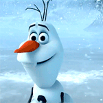 99px.ru аватар Снеговик Олаф / Olaf от радости поднимает голову, момент из мультика Холодное сердце / Frozen