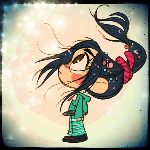 Аватар Ваниллопа фон Кекс / Vanellope von Schweetz из мультика Ральф / Wreck-It Ralph смотрит на мерцающие звезды