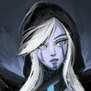 99px.ru аватар Дроу Рейнджер / Drow Ranger из игры Дота / Dota в черном капюшоне с узорами на лице
