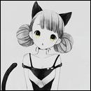 Аватар Девушка с кошачьими ушками и хвостом