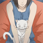 99px.ru аватар Tachibana Mei / Мей Татибана из аниме Suki-tte Ii na yo / Скажи Я люблю тебя с котенком на руках