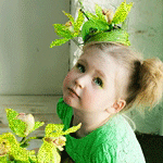 99px.ru аватар Девочка с зелеными листиками на голове