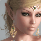 99px.ru аватар Девушка эльф с зелеными глазами в золотых украшениях