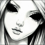 99px.ru аватар Девушка демон с черными глазами