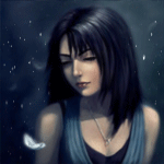 99px.ru аватар Rinoa Heartilly / Риноа Хартилли смотрит на перо, героиня компьютерной игры Final Fantasy-VIII