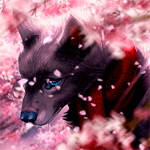 99px.ru аватар Волчонок под падающими розовыми листьями, художница TamberElla
