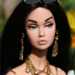 Аватар Кукла Барби / Barbie, с нежными чертами лица, украшенная золотыми украшениями и с очками на голове