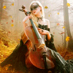 99px.ru аватар Девушка в маске с виолончелью