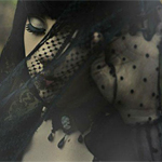 99px.ru аватар Девушка в готическом образе, с черной вуалью на лице