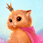 99px.ru аватар Рыжая кошка в золотой короне