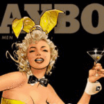Аватар Мэрилин Монро / Marilyn Monroe с бокалом и в костюме зайчика, art by Franchesco