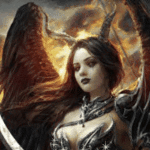 Аватар Демонесса с посохом, арт к игре Legend of the Cryptids, художник anotherwanderer