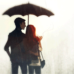 99px.ru аватар Мужчина с девушкой стоят под дождем, укрывшись зонтиком, автор willanimateforwine