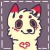 99px.ru аватар Собака с красными ушами лает, art by witchpaws