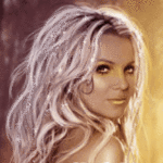 Аватар Певица Britney Spears / Бритни Спирс с блестящими волосами, art by LucasValencio