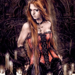 99px.ru аватар Девушка в корсете в окружении горящих свеч / Victoria Frances - Gothic Fantasy Art