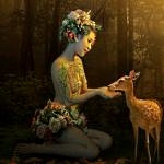 Аватар Девушка с олененком, фотограф Duong Quoc Dinh