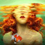 99px.ru аватар Рыжеволосая девушка под водой