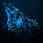 99px.ru аватар Силуэт волка в ночном звездном небе