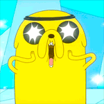 Аватар Джейк пес / Jake the Dog из мультика Время Приключений / Adventure Time в окружении бликов