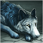 99px.ru аватар Грустный волк положил голову на лапы, художница Safiru