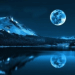 99px.ru аватар Лунная ночь в горах с видом на озеро