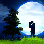 99px.ru аватар Пара в лунную ночь рядом с деревом