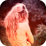 99px.ru аватар Девушка с заколкой в виде розы в волосах
