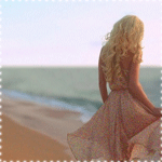 99px.ru аватар Девушка в блестящем платье на побережье