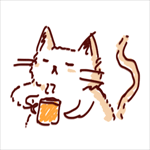 99px.ru аватар Кошка пьет кофе из чашки