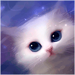 99px.ru аватар Белая кошка с голубыми глазами, художник Apofiss