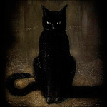 Аватар Черная кошка сидит