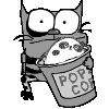 99px.ru аватар У кота в посудине с попкорном сидит панда (popcorn)