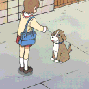 99px.ru аватар Пес кусает Yuuko Aioi / Юко Айой из аниме Nichijou / Мелочи жизни