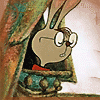 Аватары Кролик из м / ф про Винни Пуха, высовываясь из балкона, поправляет очки