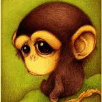 99px.ru аватар Рисунок грустной маленькой обезьянки